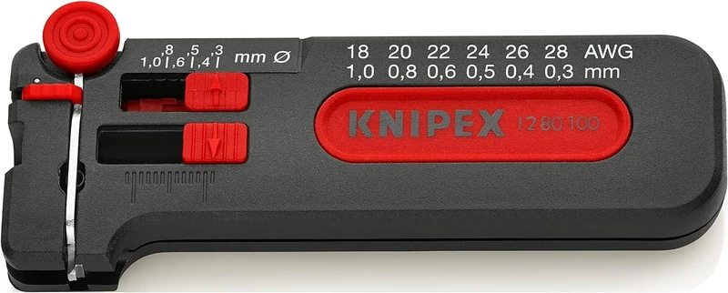 KNIPEX Mini Wire Stripper in Blister 100 mm, 12 80 100 SB