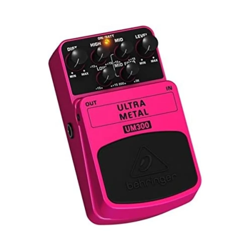Behringer UM300 Ultra Metal Distortion Effects Guitar Pedal, Pink