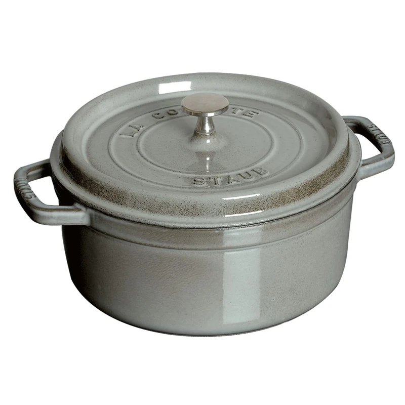 STAUB Round Cocotte, 5.5 quart, Graphite Grey