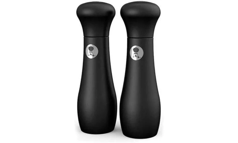 Weber Premium Salt & Pepper Mill (Height 19cm), Robust Ceramic Grinder, Adjustable Grinding Degree, Softcoat Coating for a Non-Slip and Dirt-Repellent Surface, Stylish - Black (17093) - Image 1