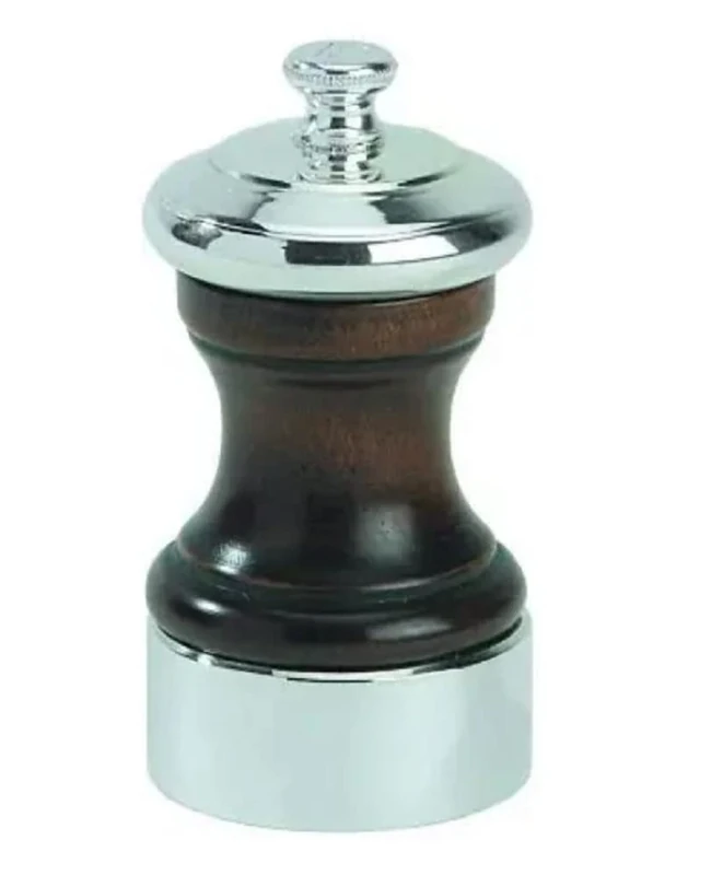 Peugeot Saveurs d'Epices Palace Silver Plated Pepper Mill, Wood, Brown, 7.20 x 5.20 x 10.00 cm