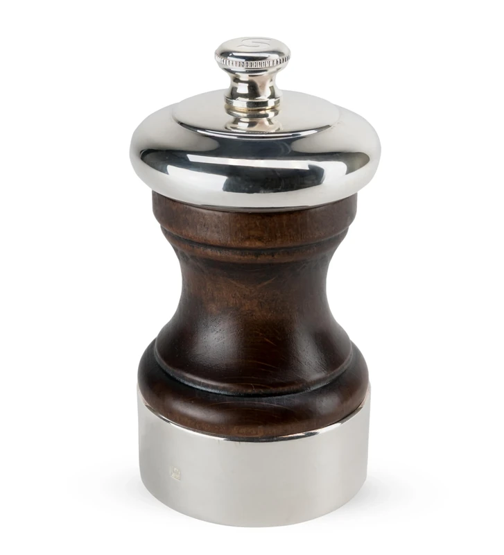 Peugeot Saveurs d'Epices Palace Silver Plated Salt Mill, Wood, Brown, 7.20 x 5.20 x 10.00 cm