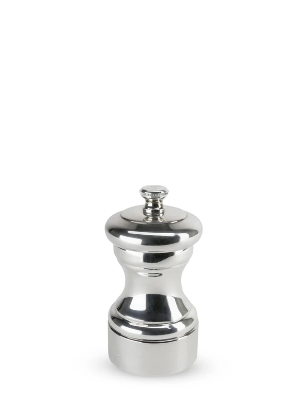 PEUGEOT - Mignonnette 10 cm Salt Mill -Classic Grind System - Silverplated - Lifetime Guaranteed Mechanism - Made in France, Silver