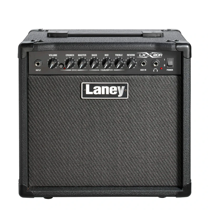 Laney LX20R - 20w Electric Guitar Amp – Compact 20 Watt Practice Amp With Reverb, Drive, 3-band Eq, Aux Input For Jamming Along & Headphone Output – Great For Beginners & Home Use - Black