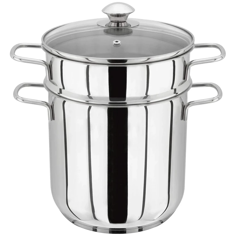 Judge Speciality Cookware JA80 Extra Large 5.2L Stainless Steel Pasta Pot with Drainer Insert (31cm x 22cm x 31cm) Induction Ready - 25 Year Guarantee