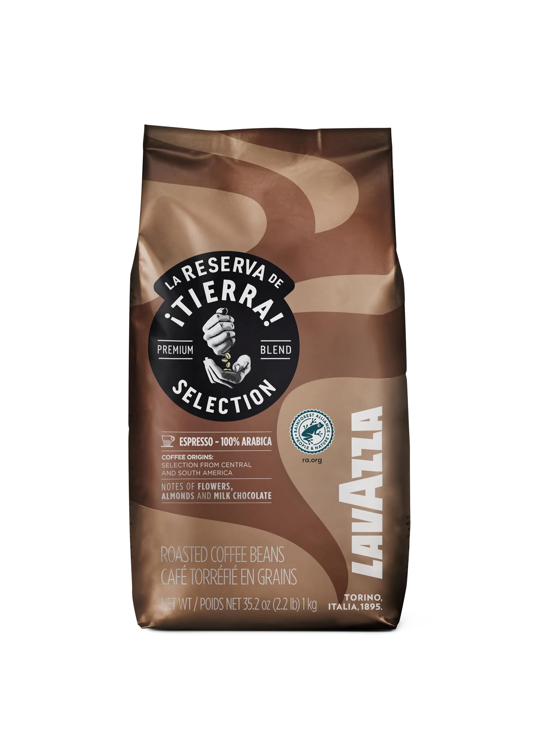Lavazza Coffee Espresso Tierra, Whole Beans, 1000g
