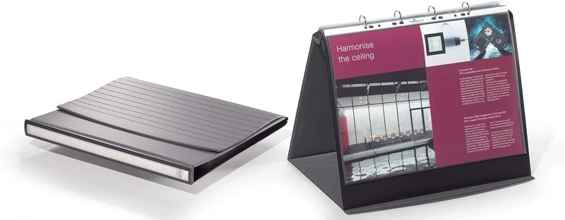 Durable DURASTAR Table Flipchart Stand | A3 Landscape Format | Grey Colour | Ideal for Presentations and Meetings