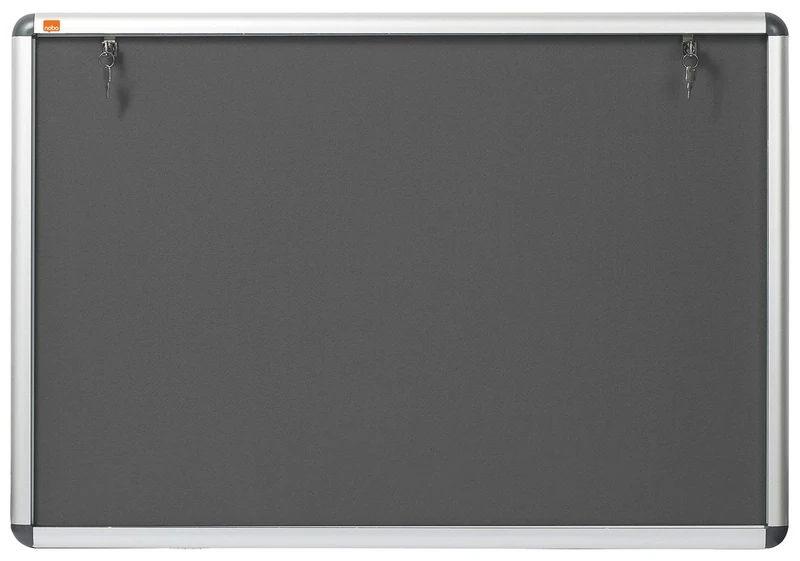 Nobo Slim Display Cabinet Noticeboard A1- 907 mm x 661 mm, Grey