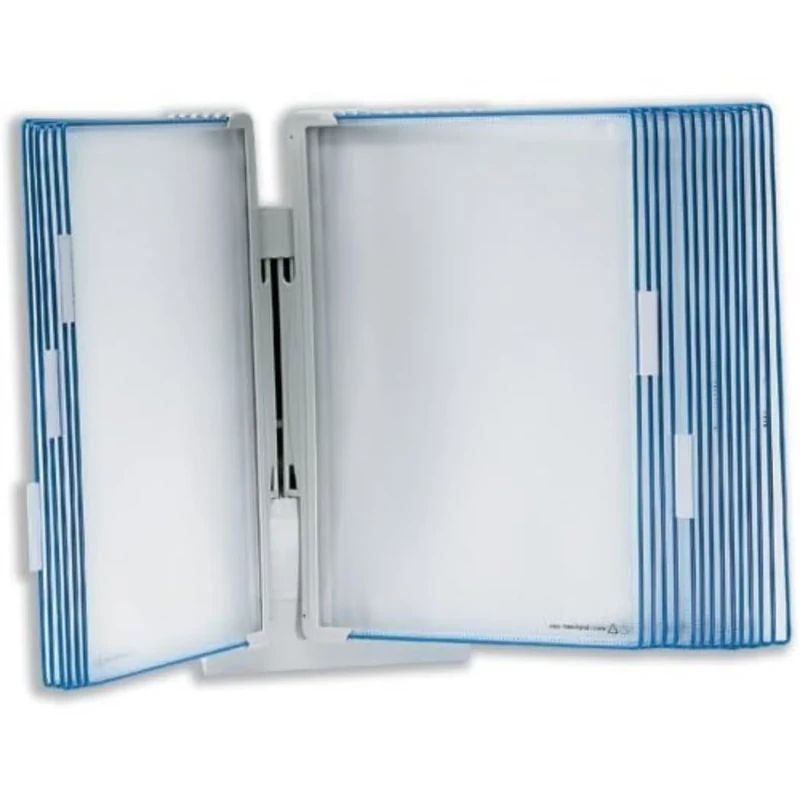 Tarifold Office Wall Display Unit with 5 Clip-on Index Tabs and 10 Pockets A4 Blue Ref 714301
