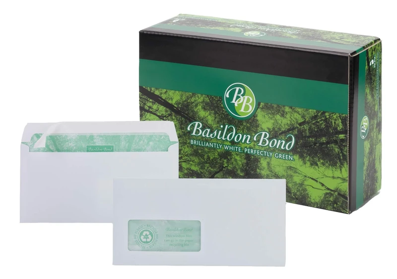 Basildon Bond DL White Peel And Seal Wallet Envelope, 120 gsm, Pack of 500