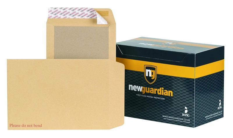 New Guardian H26326 Envelopes Heavyweight Board-backed Peel and Seal Manilla C4 [Pack of 125]