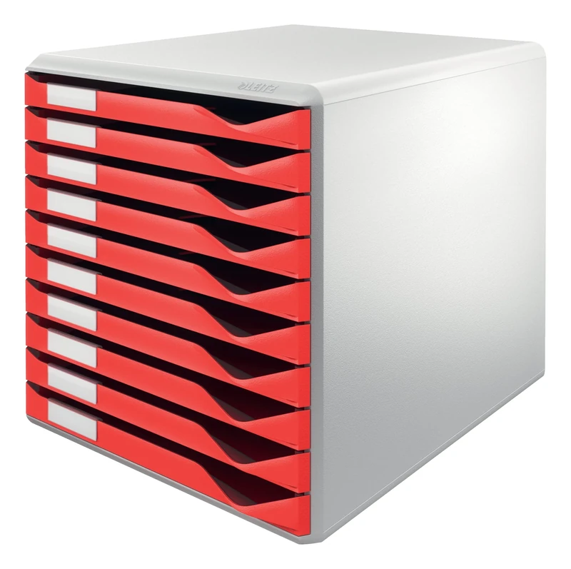 Leitz 10 A4 Drawer Cabinet, Organiser, Form Set, Red