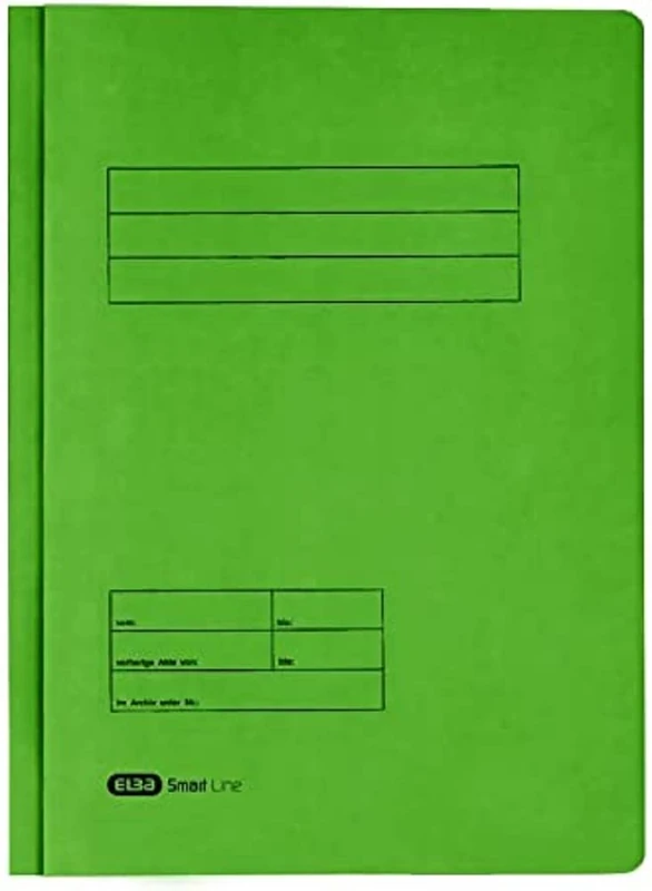 ELBA Smart Line 100421221 Double File Folder 320 g/m² Manila Cardboard Green Pack of 50