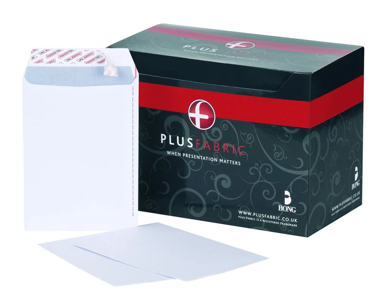 Plus Fabric C5 White Pocket Peel And Seal Envelope with Powertac And Easy Open, 120 gsm, Pack of 500
