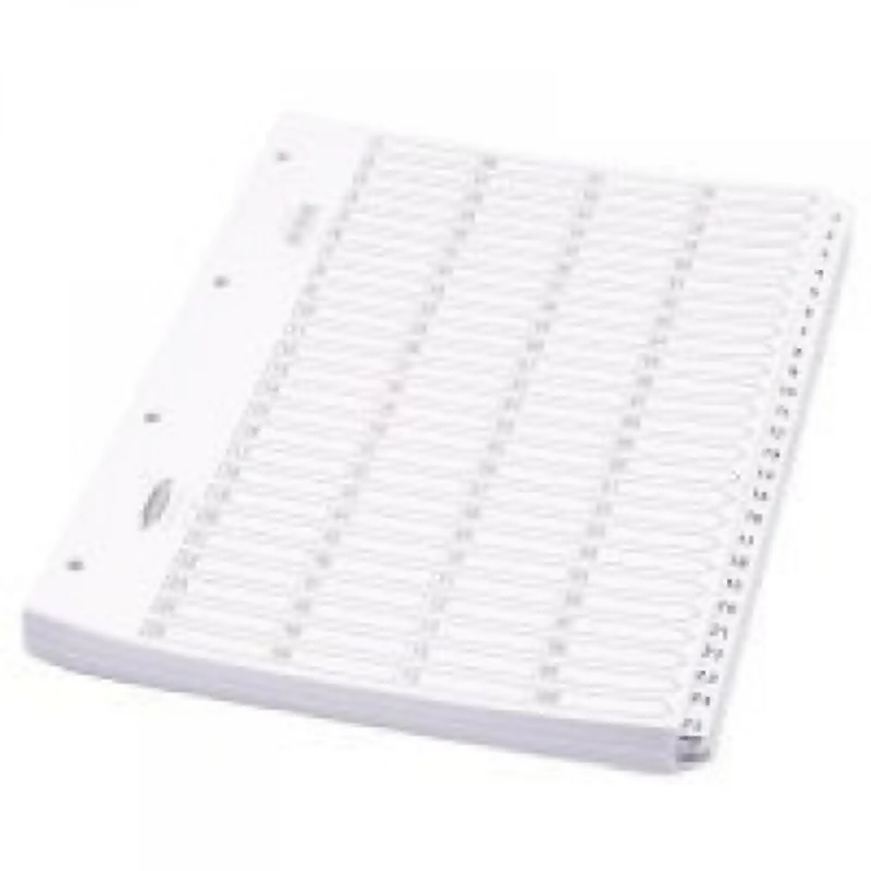Concord Classic Index Mylar-reinforced Punched 4 Holes 1-100 A4 White Ref 05701/CS57