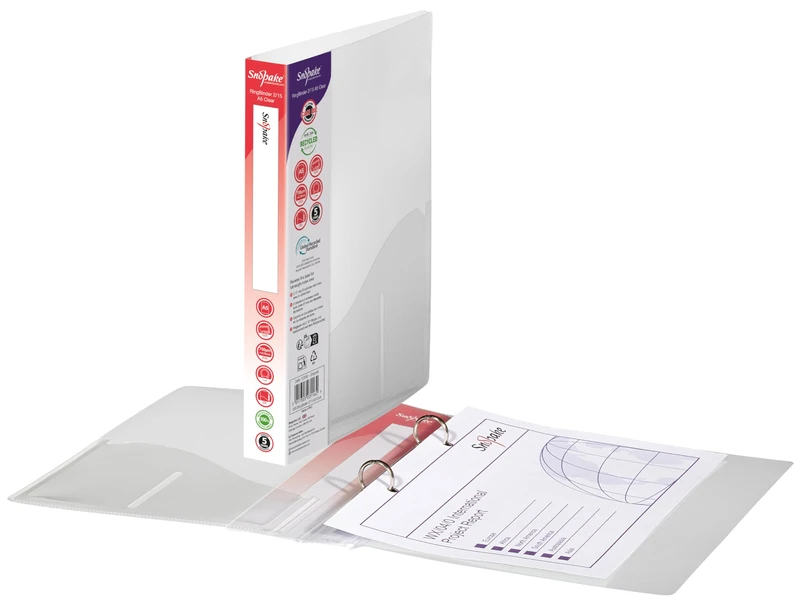 Snopake A5 2 O-Ring 15mm RingBinder - Clear [Pack of 10] Ref: 10108 - Image 1