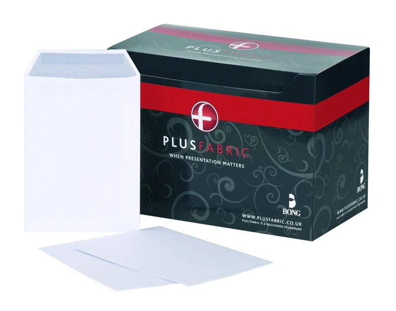 Plus Fabric C5 Prestige White 120gsm Self Seal Pocket Box of 500 Envelopes