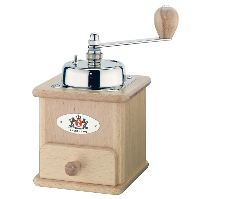 Zassenhaus "Brasilia Coffee Grinder, Wood/Steel, Nature-Brown, 9 x 12 x 16 cm