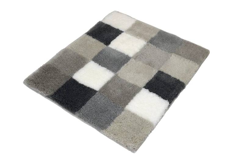 Kleine Wolke "Caro" Bath rug, 55 x 65 cm, Grey/White