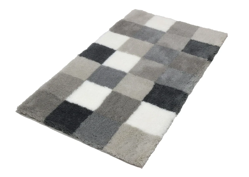 Kleine Wolke "Caro" Bath rug, 70 x 120 cm Grey/White