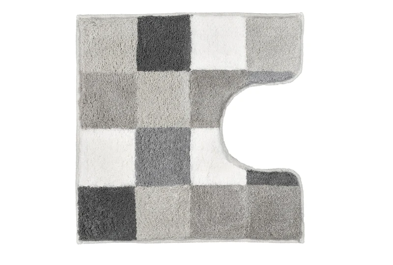 Kleine Wolke "Caro" Pedestal rug, Grey/White, 55 x 55 cm