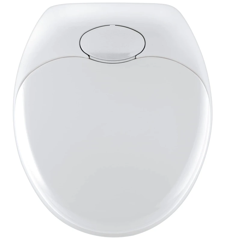 Wenko 110003100 Toilet seat Family Easy Close Double seat, Soft Closing Mechanism, FixClip hygienic Plastic mounting, Plastic Thermoplastic, 36/37.5 x 40.5/44 cm, White