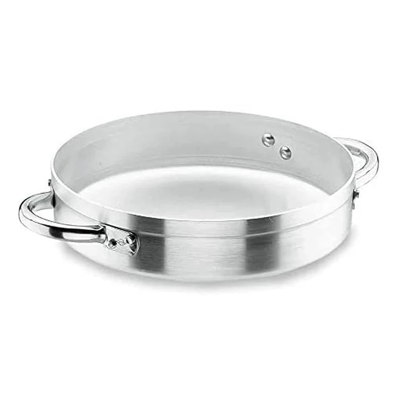 Lacor-20650-ROUND Dish 50 CMS. Chef-ALU, Silver