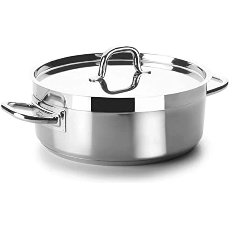 Lacor-54024-CASSEROLE with LID D.24 CM Chef Luxe