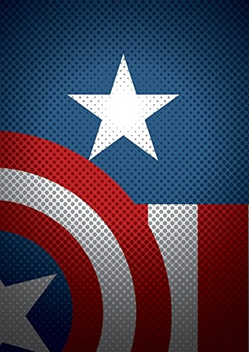 Pyramid International Avengers Assemble (Captain America Torso) -Canvas Print 85 x 120cm, Wood, Multi-Colour, 85 x 120 x 1.3 cm