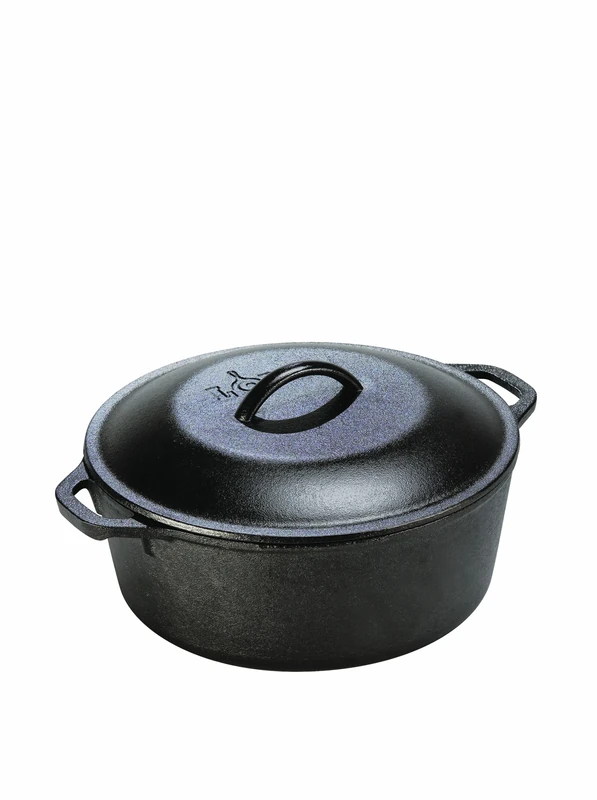 Lodge 6.62 litre / 7 quart Pre-Seasoned Cast Iron Dutch Oven (with Loop Handles)