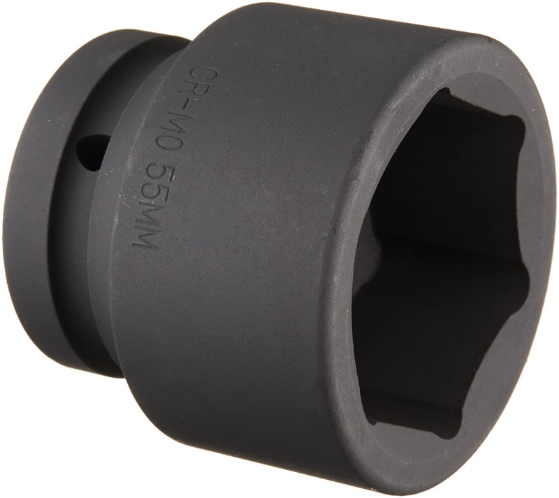 Sunex 555M 1-Inch Standard Drive 6 Point Metric Impact Socket, 55-Mm