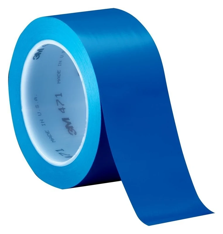 3M 471 Vinyl Tape, 19 mm x 33 m, Blue, Pack of 48
