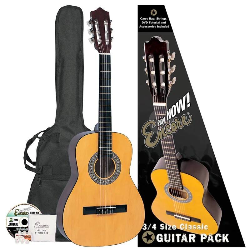 Encore 3/4 Size Classic Guitar Outfit ~ Natural