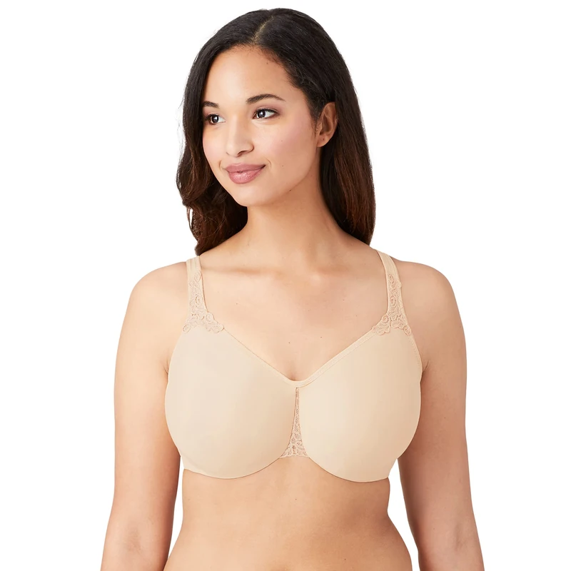 Wacoal Women's Bodysuede Lace Underwire Bra Bra, Naturally Nude, 42DD