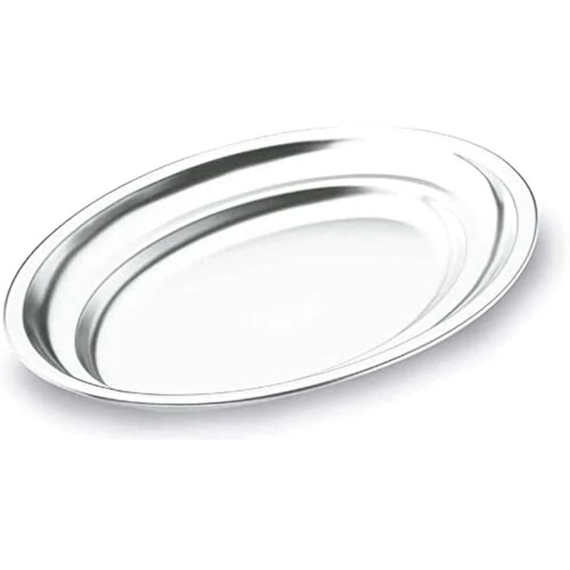 Lacor-61871-OVAL Dish ST.Steel 18% Cr. 70x45 cm.