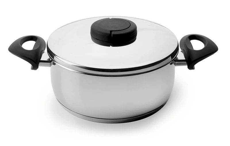 Lacor 85026 Study Casserole, 26 cm, Black/Silver