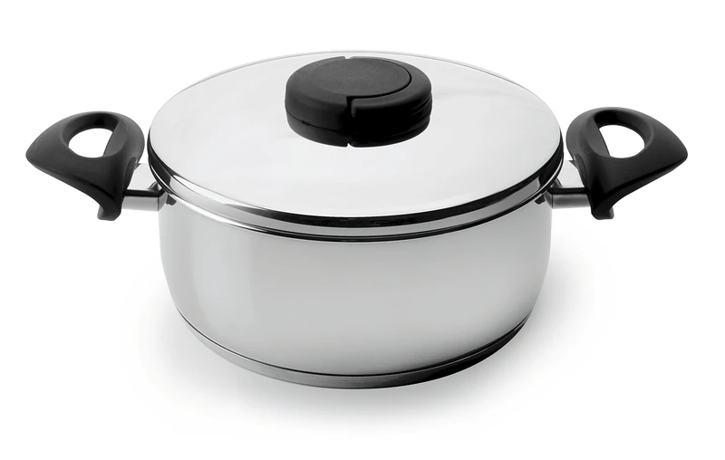Lacor 85024 Studio Casserole with Lid, 24 cm, Silver