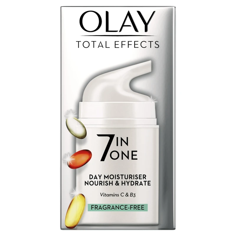 Olay Total Effects 7-in-1 Fragrance Free Moisturiser With Niacinamide, 50ml