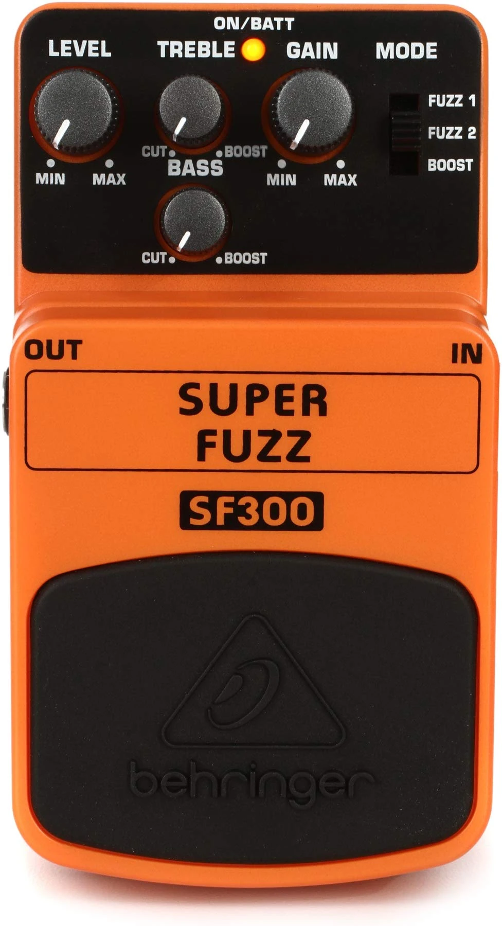 Behringer SF300 Super Fuzz Vintage Distortion Guitar Effects Pedal, 3-Mode Fuzz Face Style with Boost for Punk, Doom, Shoegaze & Rock, Peach Stompbox