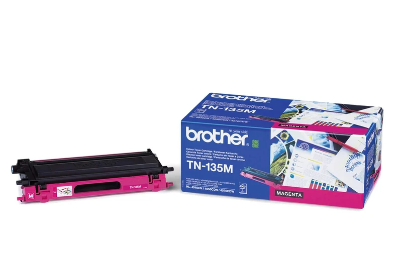 Brother TN-135M Toner Cartridge, Magenta, Single Pack, High Yield, Includes 1x Toner Cartridge, Brother Genuine Supplies
