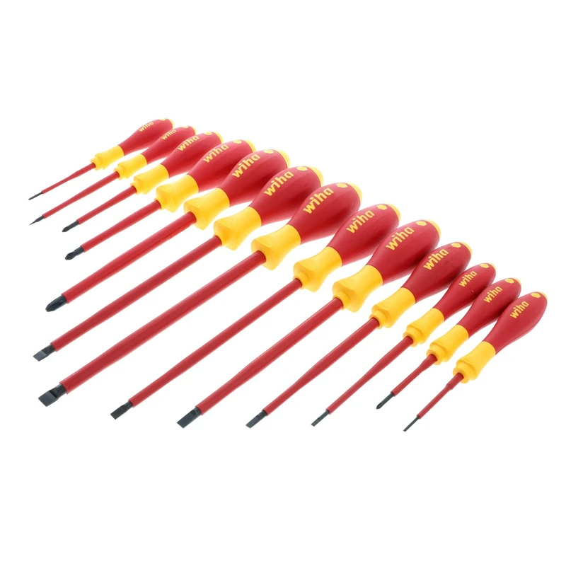 Wiha 32094 Slotted and Phillips Insulated Screwdriver Set, 1000 Volt, 13 Piece