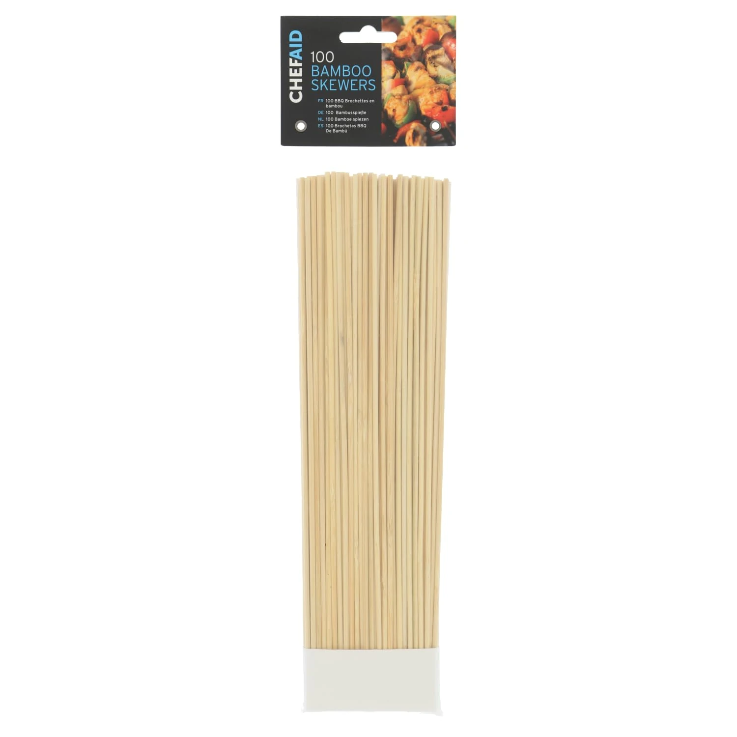 Chef Aid Bamboo Skewers, Extra Long Food Safe Perfect for BBQ's, Roasting, Kebabs, Grilling and Fondues, Pack of 200 Each Measuring 30.5cm / 12 inches