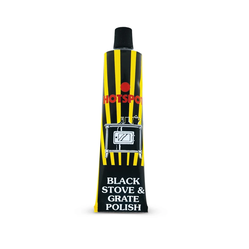 Hotspot Stove and Grate Polish Black – Restores Shine, Protects Cast Iron Surfaces, Easy Application, Heat-Resistant Finish, Ideal for Wood Stoves and Fireplaces 75ml