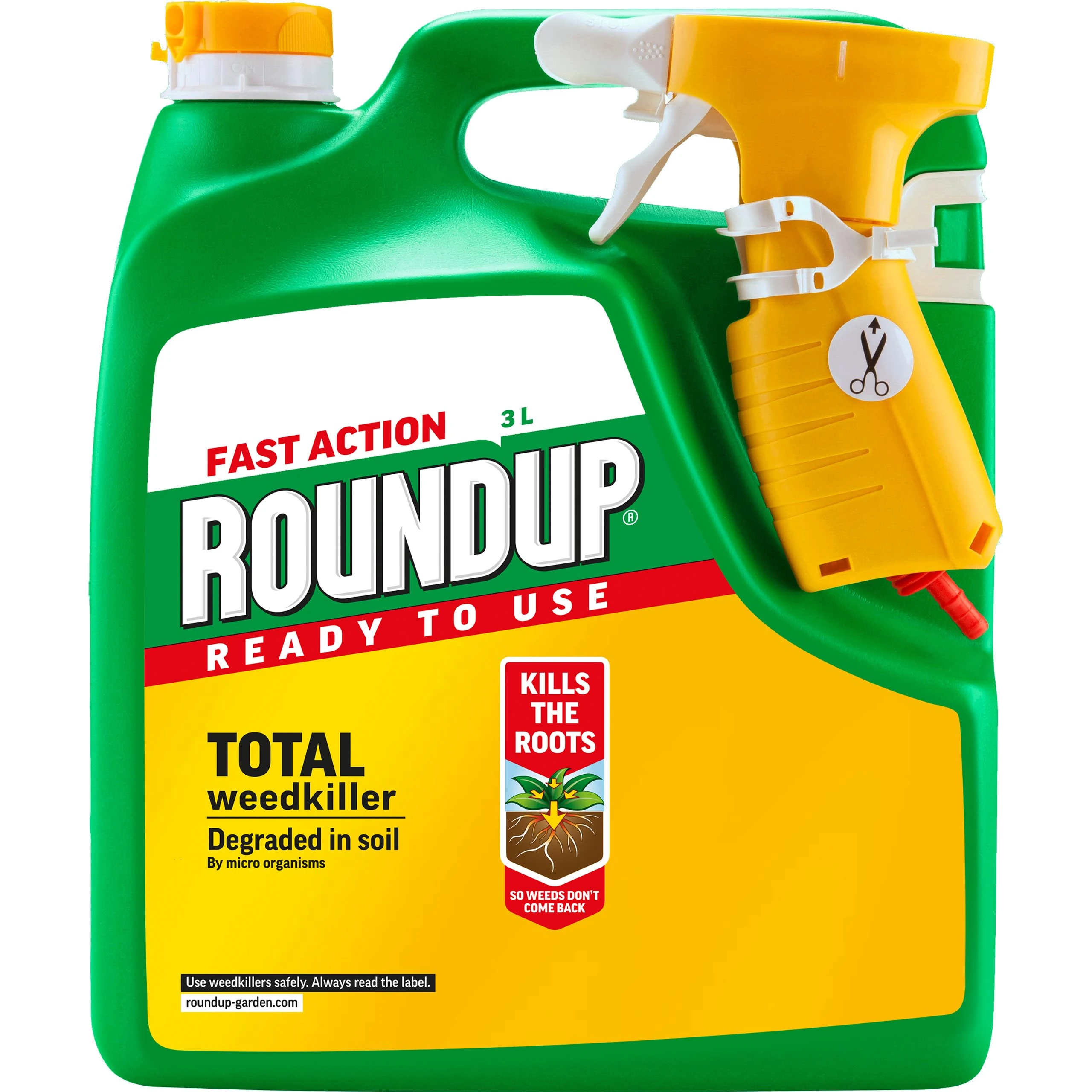 Roundup Fast Action Weedkiller, Ready to Use, Manual Spray, 3 Litre