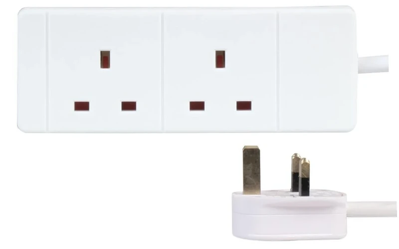 PRO ELEC PELB1509 2 Gang Extension Lead White, 2m