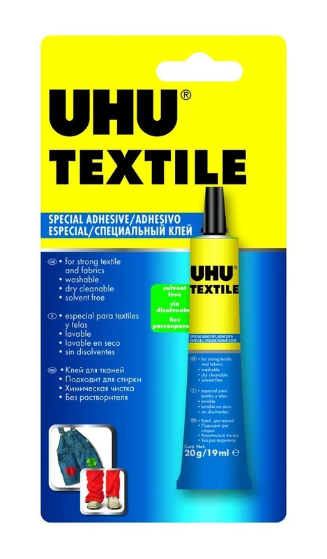 UHU textile solvent free fabric glue 19ml