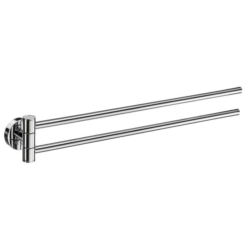 Smedbo "Home" Swing Arm Towel Rail, Polished Chrome, 44 x 4.8 x 4.8 cm, Silver