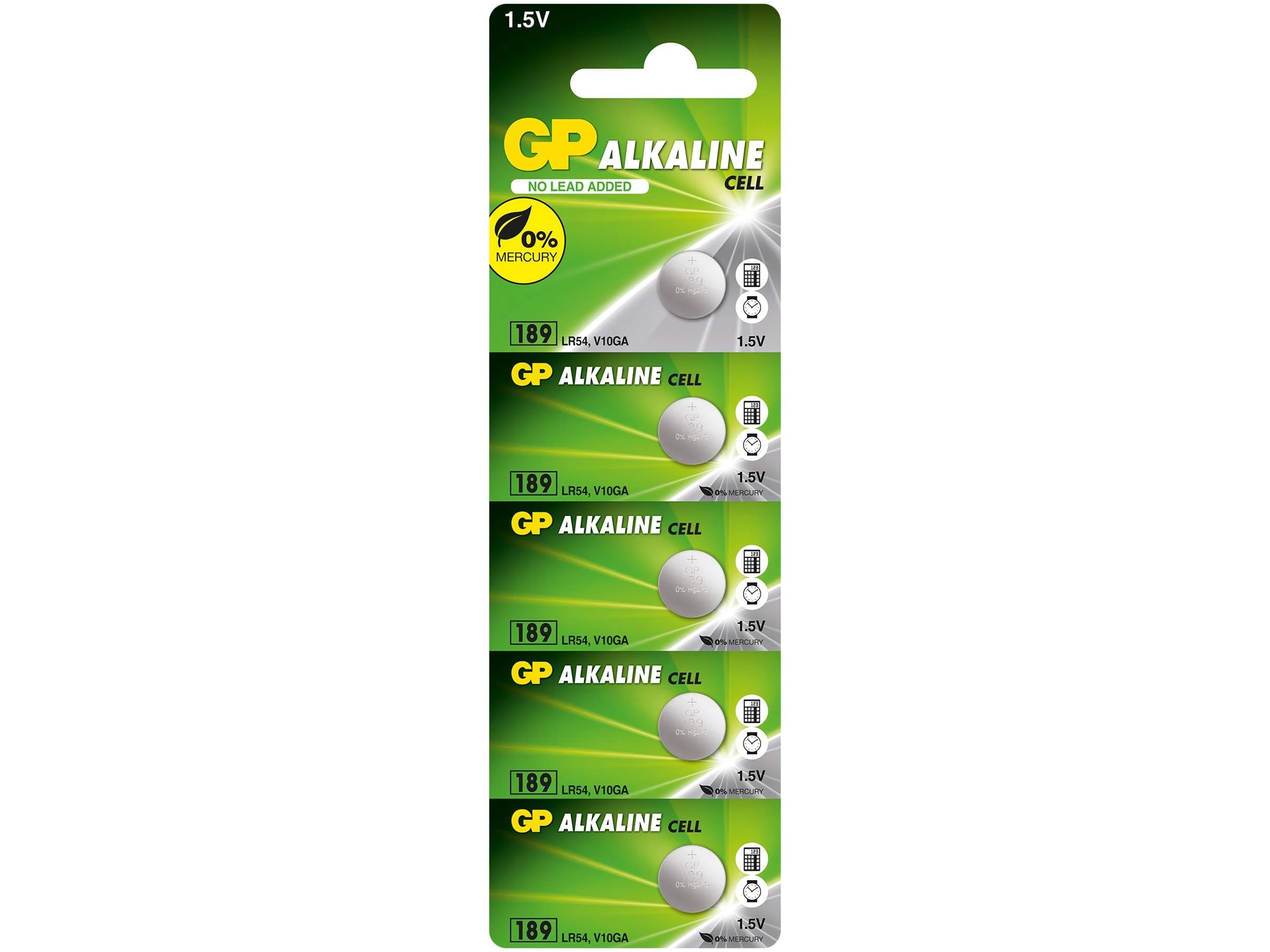 GP LR54 Battery (AG10 189 389) Pack of 10