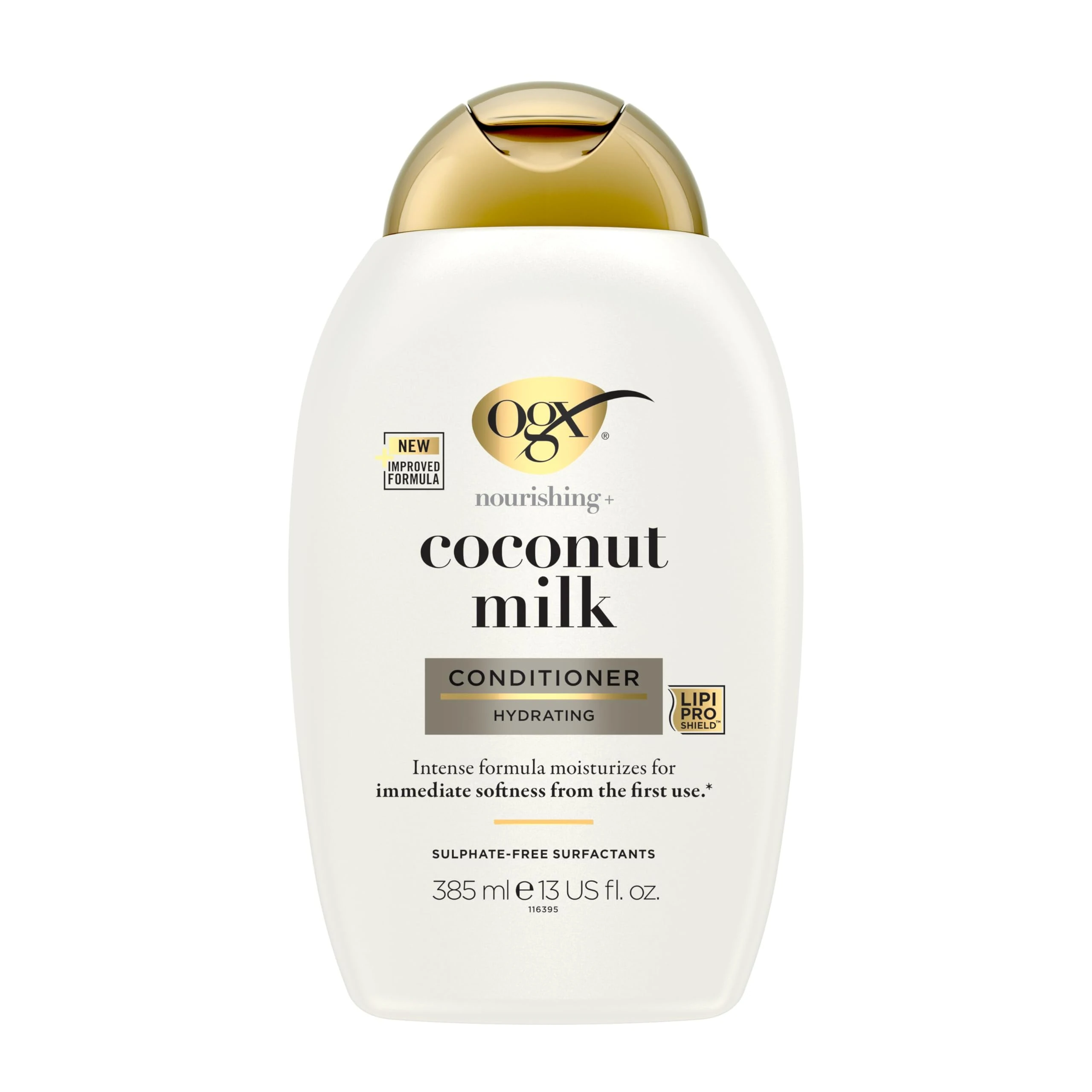 OGX Nourishing with Coconut Milk Hydrating Conditioner, Intensely Moisturizes for Immediate Softness from the First Use, Sulfate Free, 385ml