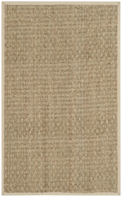 SAFAVIEH Natural Fiber Rug for Living Room, Dining Room, Bedroom - Natural Fiber Collection, Short Pile, in Natural and Brown, 61 X 213 cm